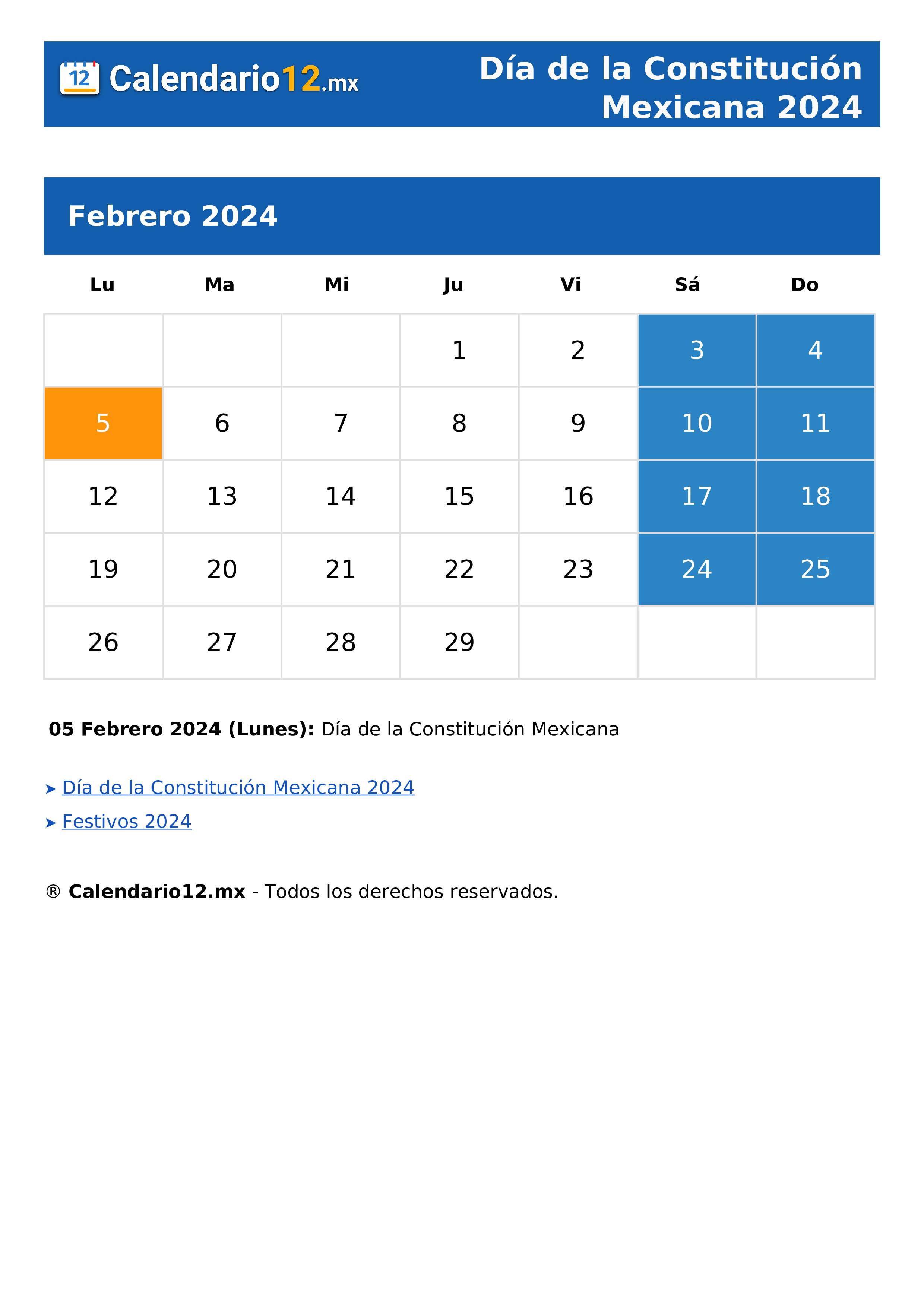 Día de la Constitución Mexicana 2024